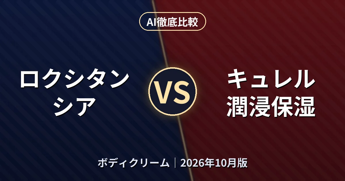 ロクシタン シア vs キュレル 潤浸保湿|ボディクリームAI徹底比較