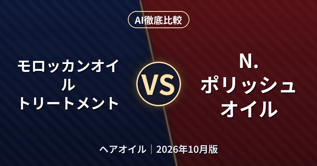 モロッカンオイル トリートメント vs N. ポリッシュオイル|ヘアオイルAI徹底比較
